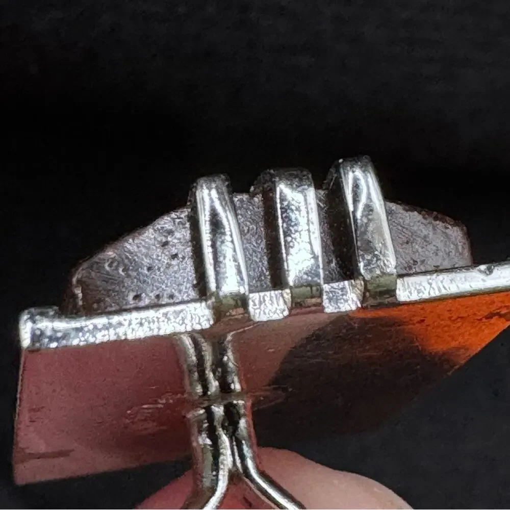 Swank Cufflinks Rosewood with Silver Toned Inlay Art Deco